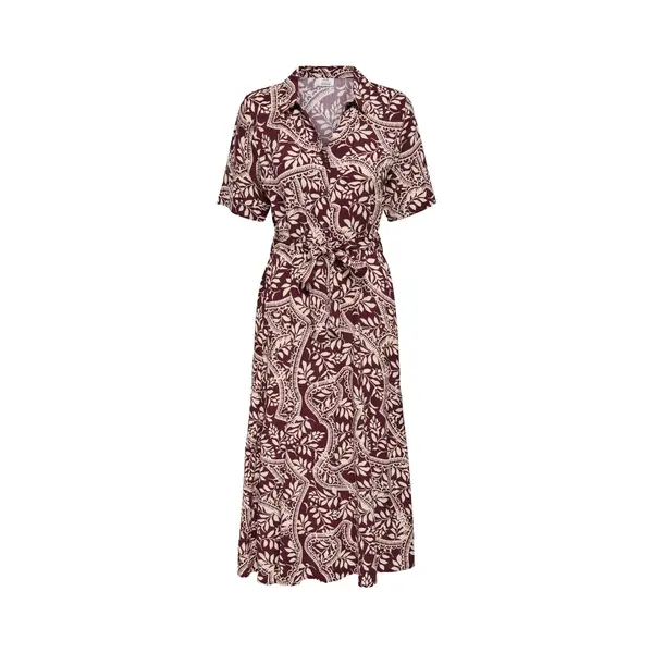 Jacqueline De Yong Jurk Jdystarsezen Life 2/4 Mididress Wvn 15320702 Windsor Wine/ Tapioca Aztek Dames Maat - S thumbnail