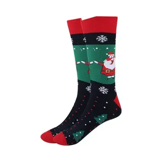 Kerstsokken 36-40 "kerstman Met Hele Dunne Benen"-sokken-dames-Kerstmis-Kerst-Gift-kado-cadeau
