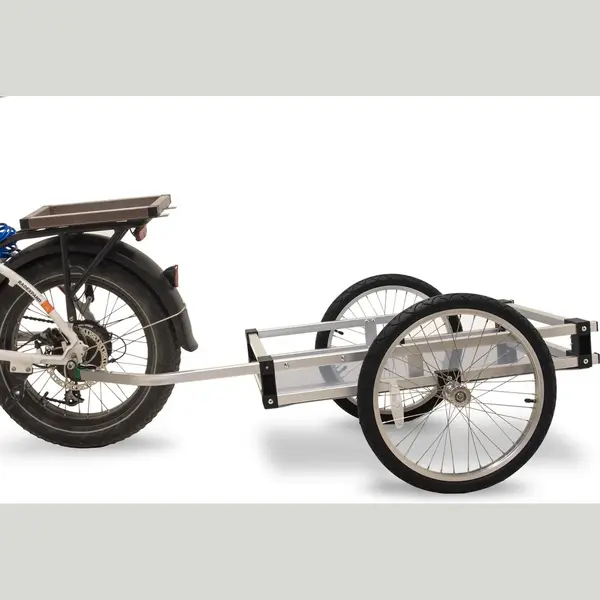 Wike Robuster Aluminium-Flachbett-Fahrradanhänger, Innenmaße 56 Cm B X 77 Cm, Maximale Nutzlast 56, 7 Kg – Kommt Mit Einfach Zu Installierender thumbnail