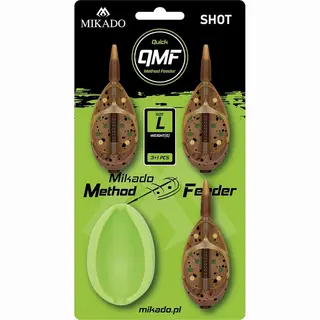 Mikado Method Feeder Shot Q.M.F. Set L - 3x30g+ Feeder Mould