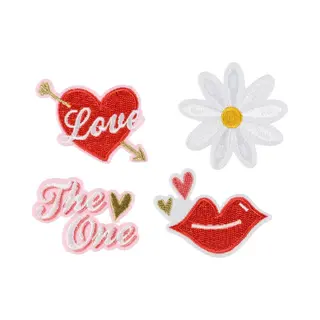 Partydeco Strijklapje - Love Mix (4 Pcs.)