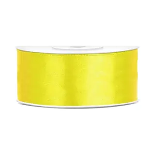 Hobbygroep Satijnlint Geel 25 Mm 25 M Luxe Knutselband.
