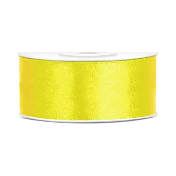 Hobbygroep Satijnlint Geel 25 Mm 25 M Luxe Knutselband. thumbnail