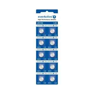10x In Blister EverActive AG13 G13 LR1154 LR44 BL164