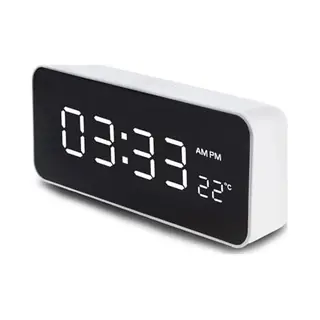 Green Blue GB397 Digitaler Wecker Mit Thermometer, 2 Alarme/Snooze Funktion, Countdown-Funktion, Digitaluhr Mit Temperaturanzeige, Stromversorgung