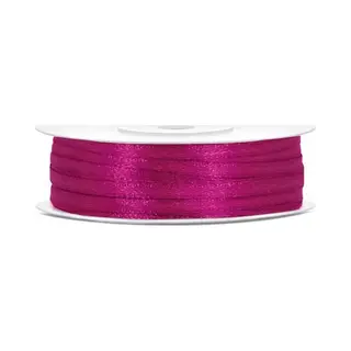 Partydeco, Cadeauverpakking, Satijnlint, Fuchsia, 3mm/50m (1 Pkt / 1 St.) (1x)