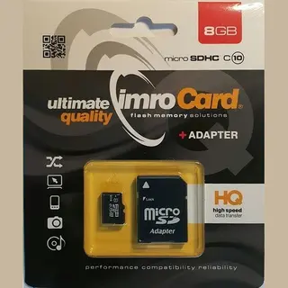 Imro 10/8G Adp flashgeheugen 8 Gb MicroSDHC Klasse 10