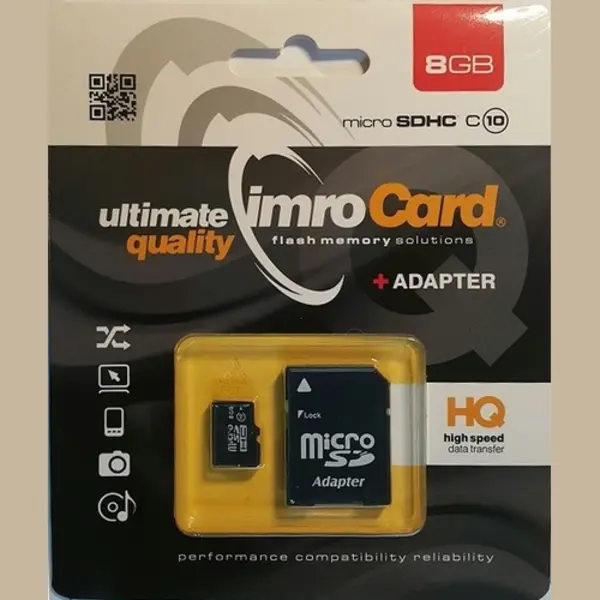 Imro 10/8G Adp Speicherkarte 8 Gb MicroSDHC Klasse 10 thumbnail
