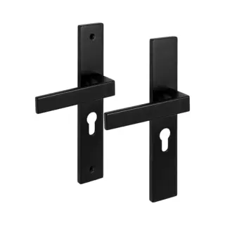 Eliot® Deurklink Met Profielcilinder - 55mm - Eliot Serie Op Schild - Mat Zwart - Complete Set