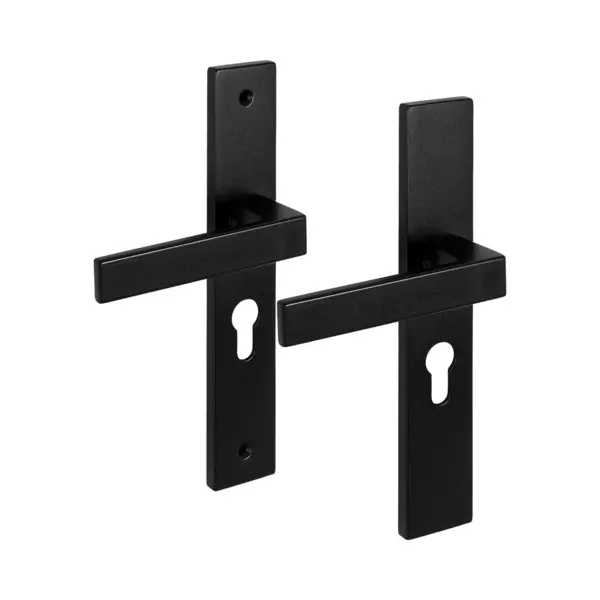 Eliot® Deurklink Met Profielcilinder - 55mm - Eliot Serie Op Schild - Mat Zwart - Complete Set thumbnail