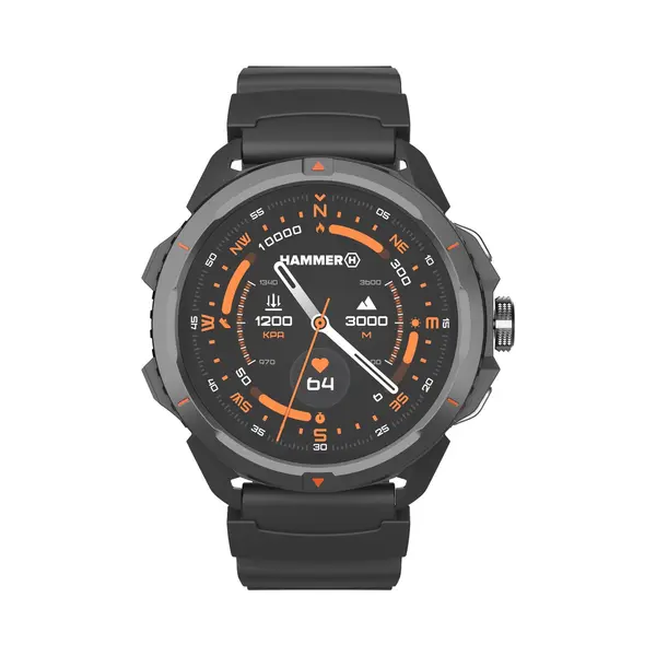 Hammer H Hammer Watch 2 Smartwatch, Amoled+ Gorilla Glass Screen, Gps, 530 MAh, Up To 13 Days Of Operation, Sports Mode, Integrated Torch, Robust, Suitable For thumbnail