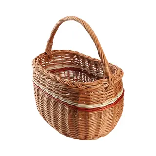 Kadax Rieten Mand Voor Paddenstoelen, Ovale Mand Om Te Winkelen, Robuuste Picknickmand Met Handvat, Flessenmand, Mand Voor De Tuin, Draagmand (mix,