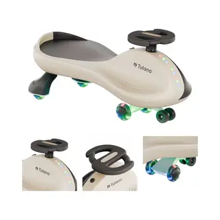 Tulano Focus 35 - Zwaartekracht Ride-On - Led-wielen - 360° Stuur - Tot 100 Kg - Beige