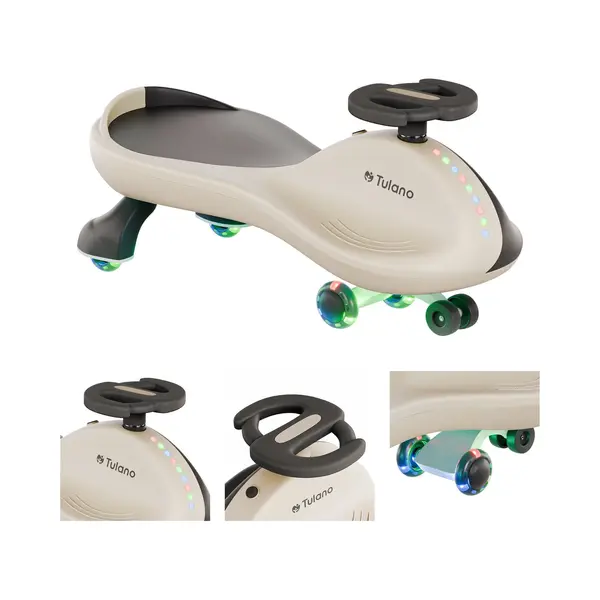 Tulano Focus 35 - Zwaartekracht Ride-On - Led-wielen - 360° Stuur - Tot 100 Kg - Beige thumbnail