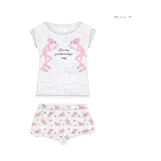 Pink Panther Kinder Shortama, Grijs/roze, Maat 146