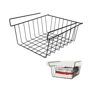 Northix Practical Black Metal Basket For Extra Hanging Storage