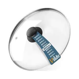 Northix Glass Lid With Steel Frame Plastic Handle And Steam Opening