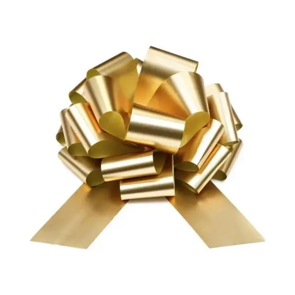 PartyDeco - Cadeaustrik Goud - 40 Cm thumbnail