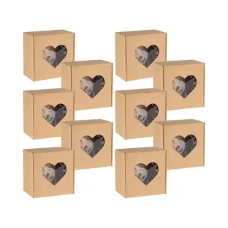Vierkante Mode Doos Met Hartvormig Venster, Geschenkdoos 20x20x10cm