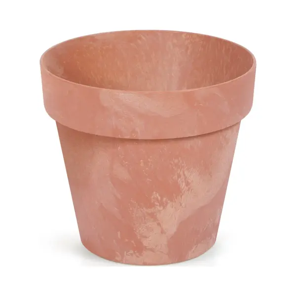 Prosperplast Bloempot/plantenpot - Betonlook - Terracotta - Kunststof - Dia 20 Cm - Buiten/binnen thumbnail