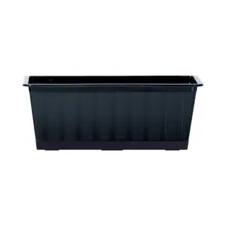 Prosperplast Plantenbak/bloembak/balkonbak Agro - Antraciet - Kunststof - 50 X 18 X 14 Cm