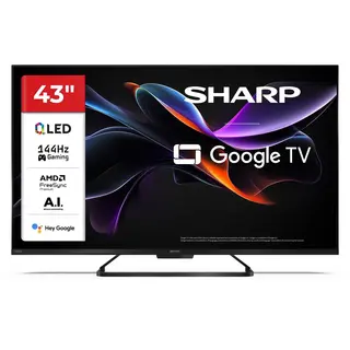Sharp 43 Pouces Qled 4K Ultra Hd Google Tv Dolby Vision Iq Dolby Atmos Dts , X Processeur Ia 43HR7265E (Hr Series)