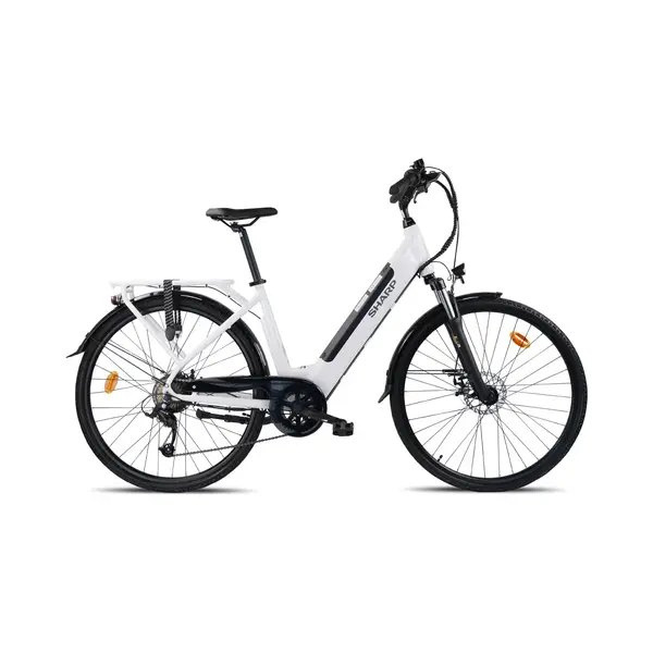 Sharp Urban Elektrische Stadsfiets 12.8Ah 28 Inch Wit thumbnail