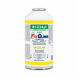 FixClima Gas Voor Het Vullen Van Auto-Airco R1234yf Koelmiddel 4IN1 Fix