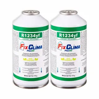 FixClima 2x Gas Voor Het Bijvullen Van De Airconditioning In De Auto R1234yf