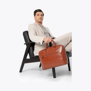 Wittchen Laptoptassen 16" Lege Look Bruin - Stijlvol En Praktisch