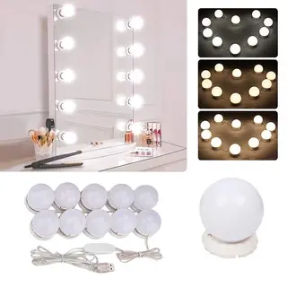 Hollywood Spiegellampen - Spiegelverlichting - Make Up Spiegellamp - 10 Dimbare Led Lampen - 3 Lichtstanden