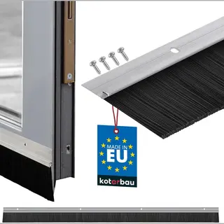 Kotarbau® Bürstendichtung Zum Anschrauben - 1 M - Türdichtung - 45 Mm - Zugluftstopper Für Türen - Aluminium - Bürstendichtleiste - Langlebig &