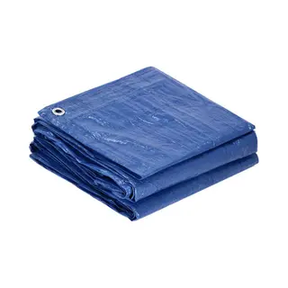 Springos Afdekzeil | Dekzeil | Zeildoek | Waterdicht | Pvc | 4 X 4 M | 60 G/m2 | Blauw
