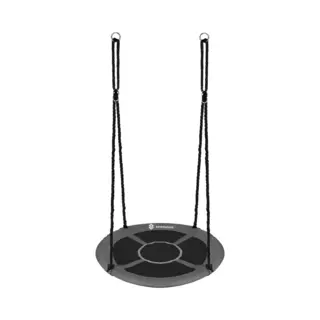 Springos Nestschommel | Kinderschommel | Ø110 Cm | Max 150 Kg | Zwart/Grijs