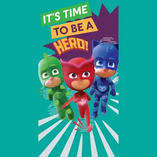 Pj Masks - Strandlaken - Time To Be A Hero - 70x140 Cm
