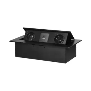 Orno, Stekkerdoos, Meubelcontactdoos Ingebouwd In Het Tafelblad Met Vlakke Gefreesde Rand En Usb-oplader, 2x2P+Z (2x)