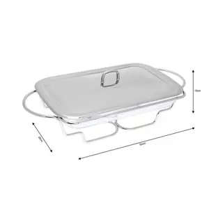 Kinghoff Voedselverwarmer 2.9L Kh-1410, Pan + Steelpan, Zilver