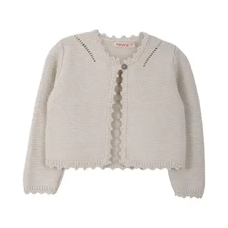 Minora Baby Gebreid Vest - Baby Kleding Jongens En Meisjes- Hoogwaardige Baby Vest- Kraamcadeau - Babyshower, Newborn-Beige 6/9 Maanden