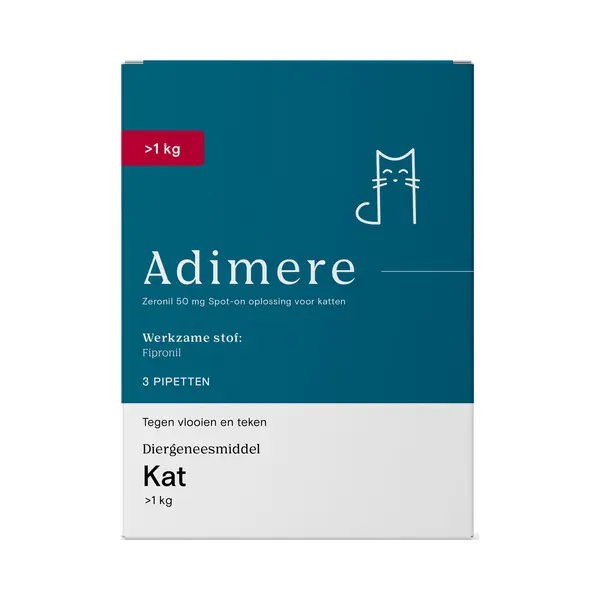 Adimere Gegen Flöhe Und Zecken - Katze - 6 Pipetten thumbnail