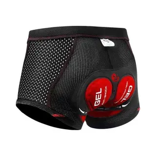 Mountainbike Onderbroek Mesh - Mtb Broek - Fiets Sportonderbroek - Zwart - Onderbroek Met Zeem - 5D Gel Pad Shockproof - Maat L