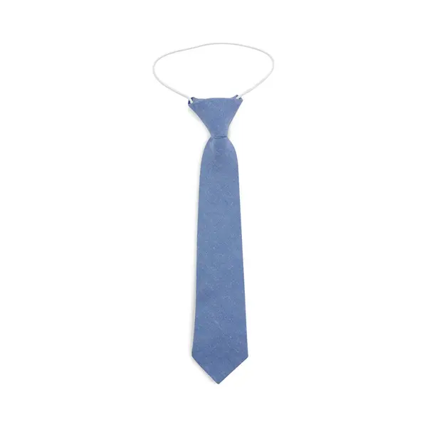 We Love Ties - Stropdassen - Kinderstropdas Katoen Denimblauw - Denimblauw thumbnail