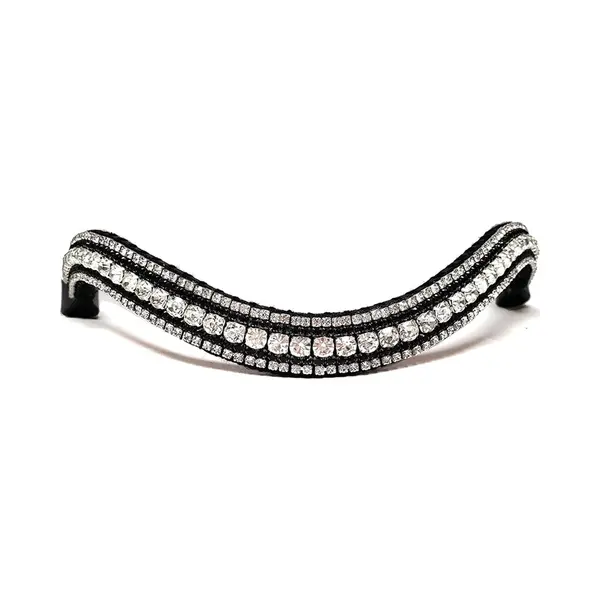 Bling Your Horse Frontriem Crystal & Black/Mini thumbnail