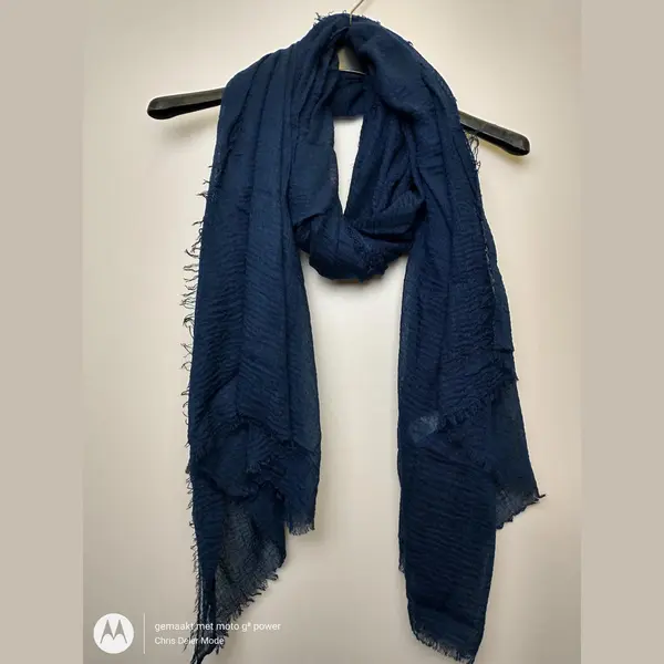 Dames Sjaal Ruby Effen Donkerblauw thumbnail