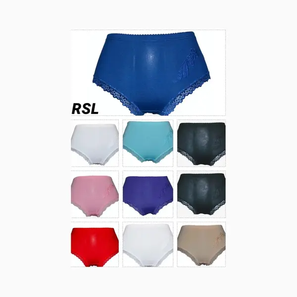 Dames Hoge Slips 10 Pack Met Kantrandje thumbnail