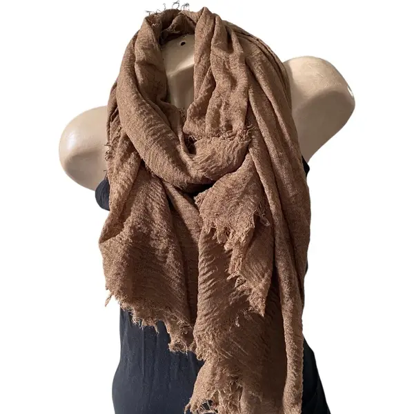 Dames Effen Kleur Sjaal 90# Coffee thumbnail