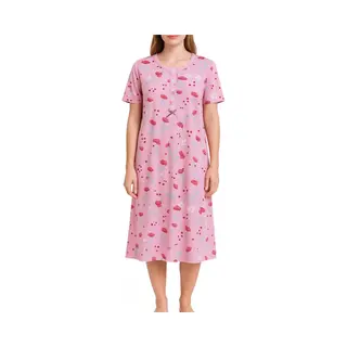Fine Woman® 6568 Nachthemd 100CM 150GSM Singel Jersey M Roze
