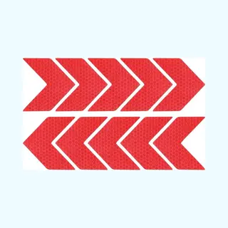 Togadget Reflecterende Stickers Auto - Veiligheid Mark - Set Van 2 - Rood
