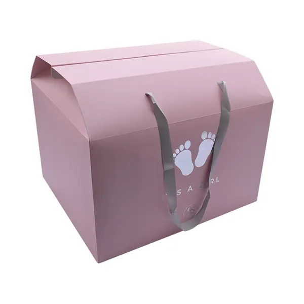 Luxe Cadeautas Geboorte Meisje - Rosuz - Complete Kraamcadeau Giftbox Voor Een Meisje - Zelf Samenstellen Met Diverse Babyproducten - 'It's A Girl' thumbnail
