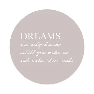 Label2X - Muurcirkel Dreams - Ø 30 Cm - Dibond - Multicolor - Wandcirkel - Rond Schilderij - Muurdecoratie Cirkel - Wandecoratie Rond - Decoratie