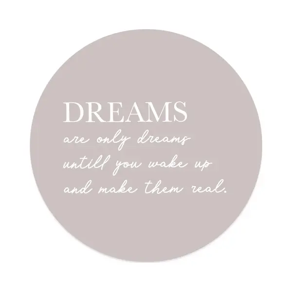 Label2X - Muurcirkel Dreams - Ø 30 Cm - Dibond - Multicolor - Wandcirkel - Rond Schilderij - Muurdecoratie Cirkel - Wandecoratie Rond - Decoratie thumbnail